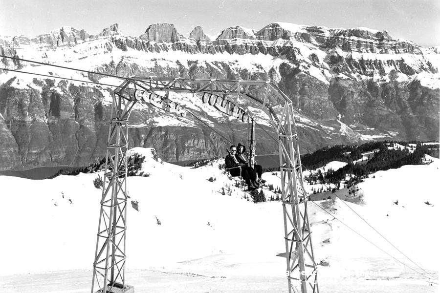 Sesselbahn im Winter