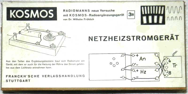 BOÎTES D’EXPÉRIMENTATION KOSMOS Radiomann et RADIO-TECHNIK Netzheizstrom_deckel